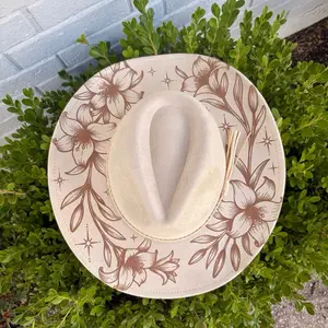 Burned Cowboy Hat - Lily Pattern
