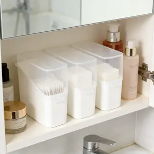 3-Pack Flip Lid Cheese Keeper, Multipurpose Plastic Storage Containers for Swabs & Dental Floss, Non-Food Contact, Freshness Preservation