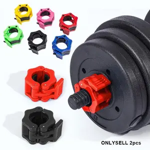 1Pair Olympic Barbell Locks, Gym Accessories, Quick Detachable 1 Inch / 2 Inch Design, Standard Plate Holder for Fitness Training, Weightlifting, Strength Training, Bodybuilding
