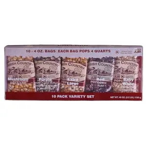 Amish Country Popcorn | 4 Ounce Variety Kernel Gift Set (10 Pack Assorted) | Old Fashioned, Non-GMO and Gluten Free (4oz Each, 10ct Total)