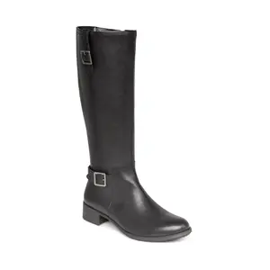 Aetrex Vera Tall Riding Boot - Black | Women's Orthotic Boots for Foot Pain Relief & All-Day Comfort