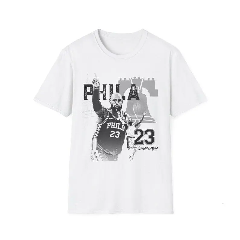 Philly Hoops No. 23 Graphic Tee, Vintage Basketball Fan Shirt