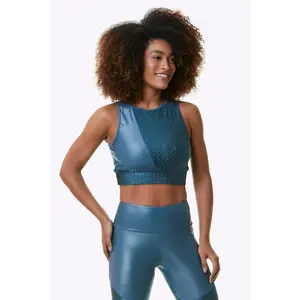 BLUE MAGIC CROPPED SPORTS BRA