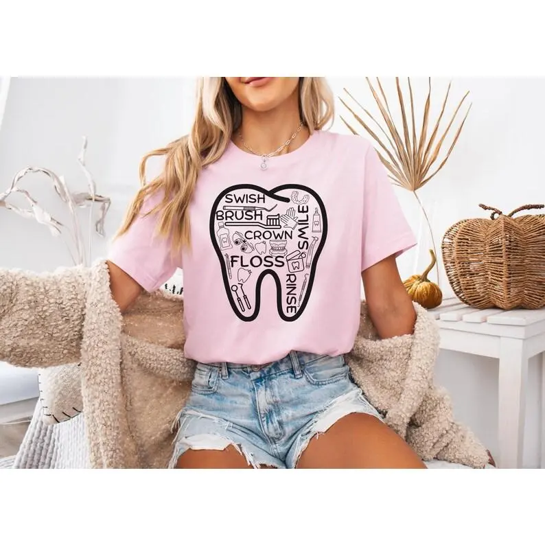 Dental Assistant Shirt, Dental Hygienist Sweatshirt, Dentist Gift, Dental Care Team, Dental Shirts for Women, Dental School Tee