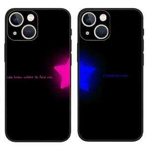 TV Girl matching Couple Phone Cases for iPhone 17 Air 16 Pro Max 15 14 Plus 13 12 11 Soft Black Case