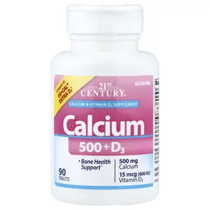 21st Century Calcium 500 + D3, 90 Tablets