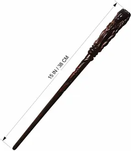 Lion Magic Wand - Handicraftviet - Hand Carved Wooden Wizard & Witch Wand, Suitable for Children & Adults, Perfect for Halloween, Christmas & Birthday Parties - 15 inch.