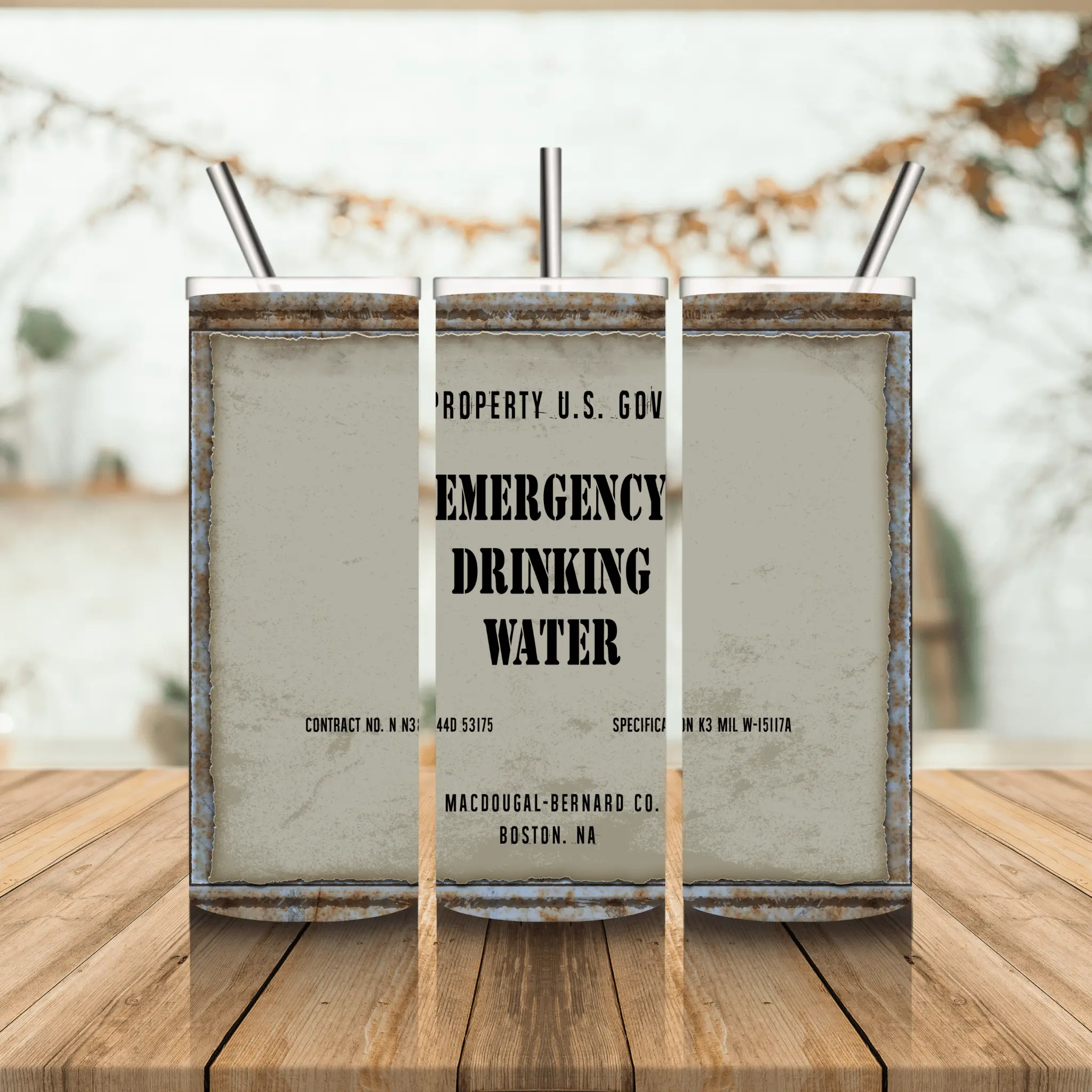 Emergency Drinking Water Fallout Tumbler
