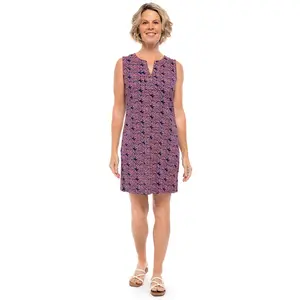 Tank Dress | Peachy Pink Etched Flowers