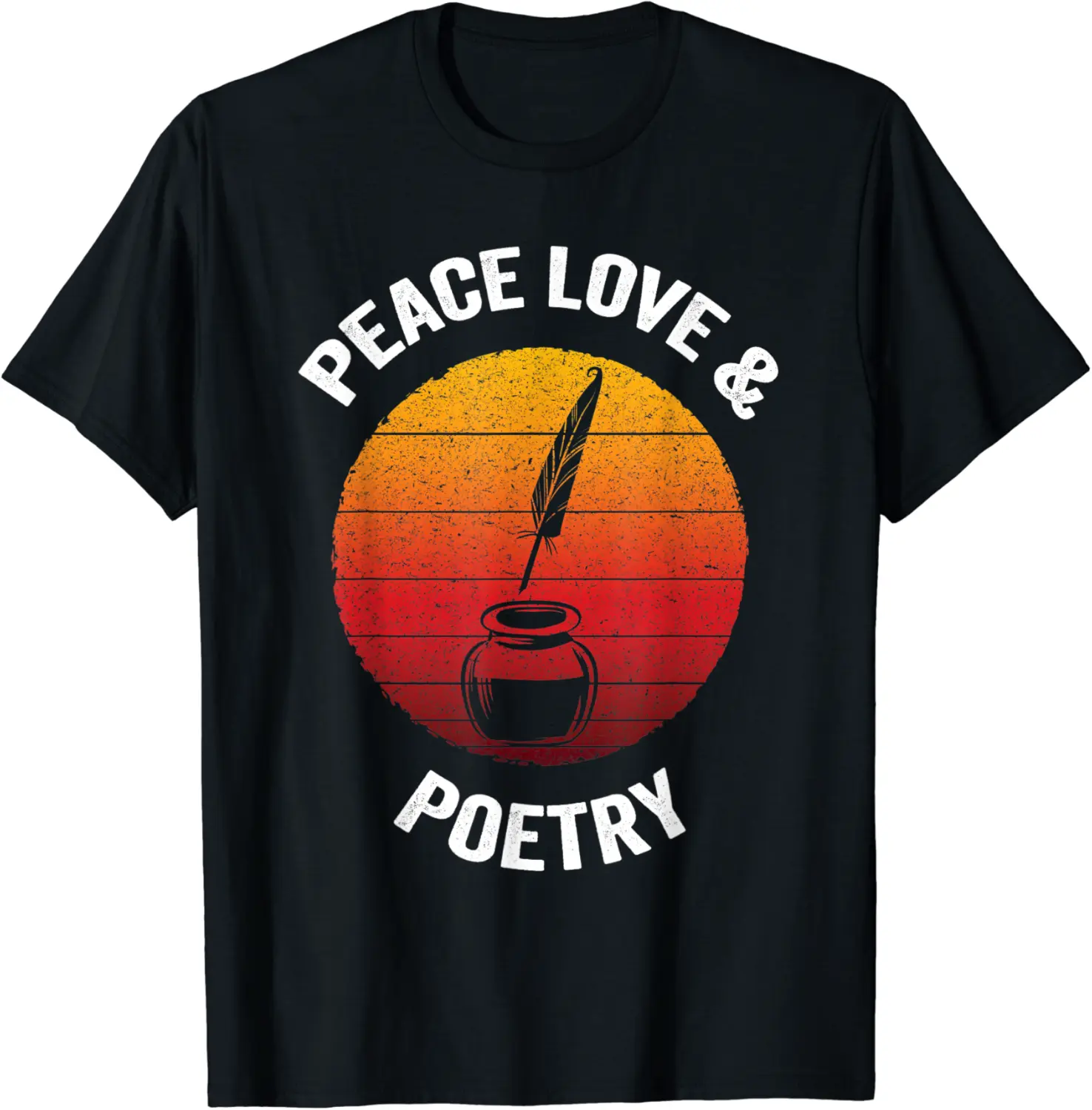 Peace Love & Poetry | Vintage Poem Literature T-Shirt - Nicolelebro Shop 27B09BHQ61BN
