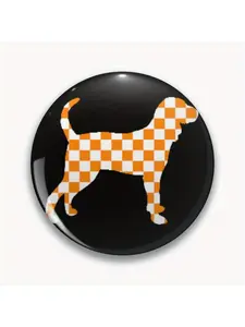 1Pc DIY Craft Buckle - 44mm (1.73 ") Smokey Outline Checker Pin for Bags, Jackets & Gifts, Holiday Gifts, Party Gifts
