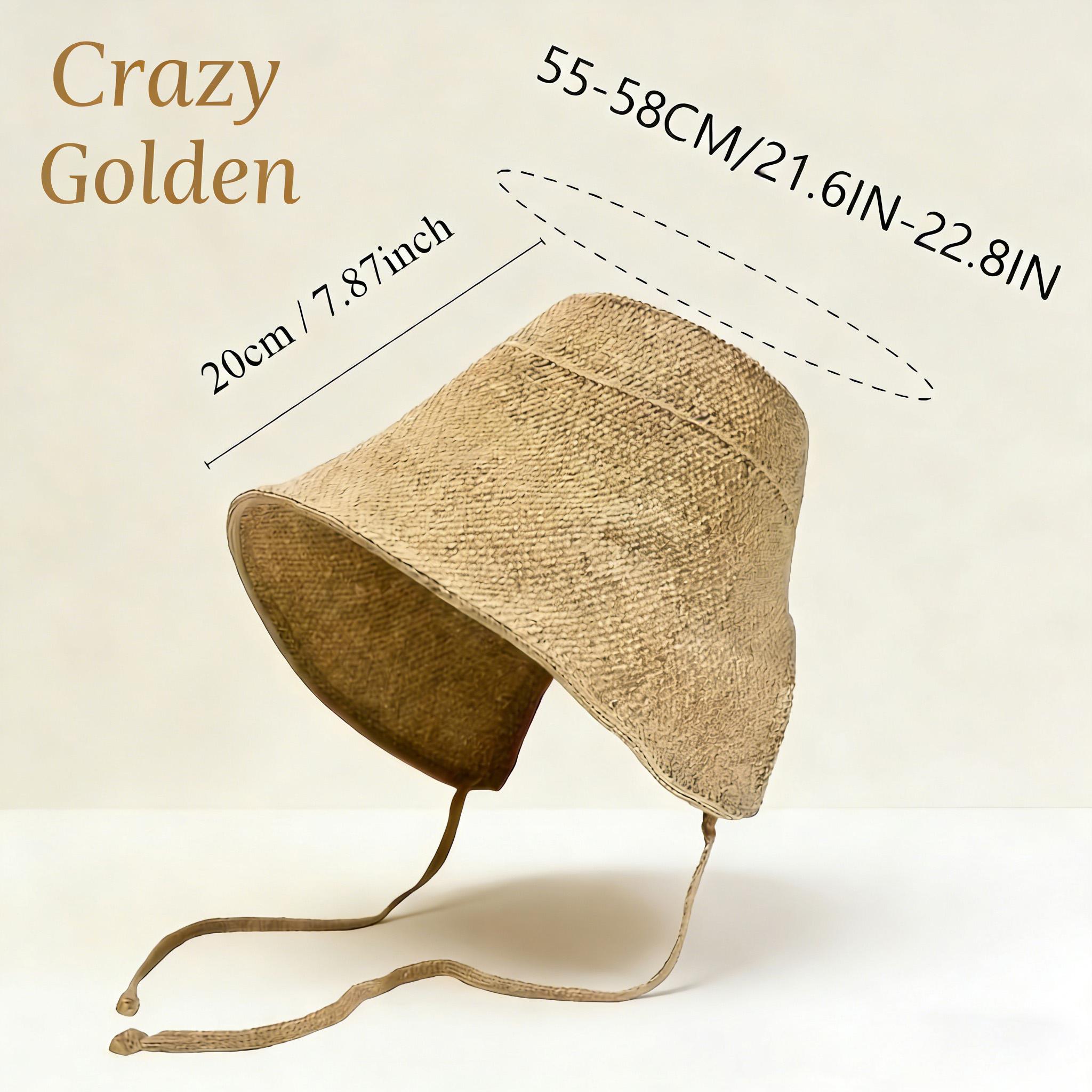 Cotton-Linen Summer Straw Hat — Sun Protection & Shade Hat | Seaside Woven Hat for Women | Vacation-Style Japanese Bucket Hat | Travel, Vacation, or Graduation Gift