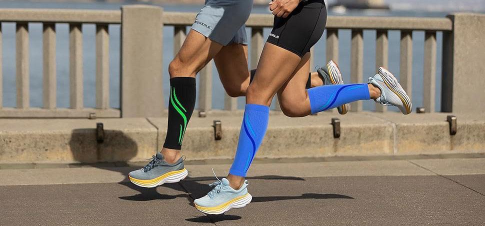 STANDWAY Compression Calf Sleeve(15-20mmhg) 1 Pair For Men & Women - Comfortable blood circulation every day, breathable and non-sticky, suitable for travel, nursing, and running.