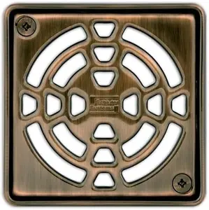 Schluter KERDI-DRAIN - 4" Square Shape - Grate Kit - Oil Rubbed Bronze Steel