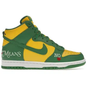 Nike Men's SB Dunk High Supreme By Any Means Brazil Skateboarding Shoes, from StockX