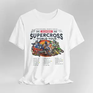 Supercross 2026 World Tour Graphic Tee, Unisex Motocross Shirt