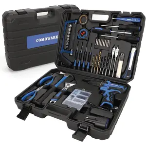 16.8V Tool Combo Kit 153Pcs Set with Lithium Battery for Home Office DIY Projects Power Tool LED Light 3/8" Chuck 2-Speed Settings Compact Lightweight