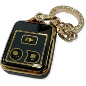 Key Fob Cover for Ford F150 F250 F350 Escape Expedition Explorer Ranger, Key Fob Case for Lincoln, Mercury, Mazda with Key Ring 3 Buttons, Black