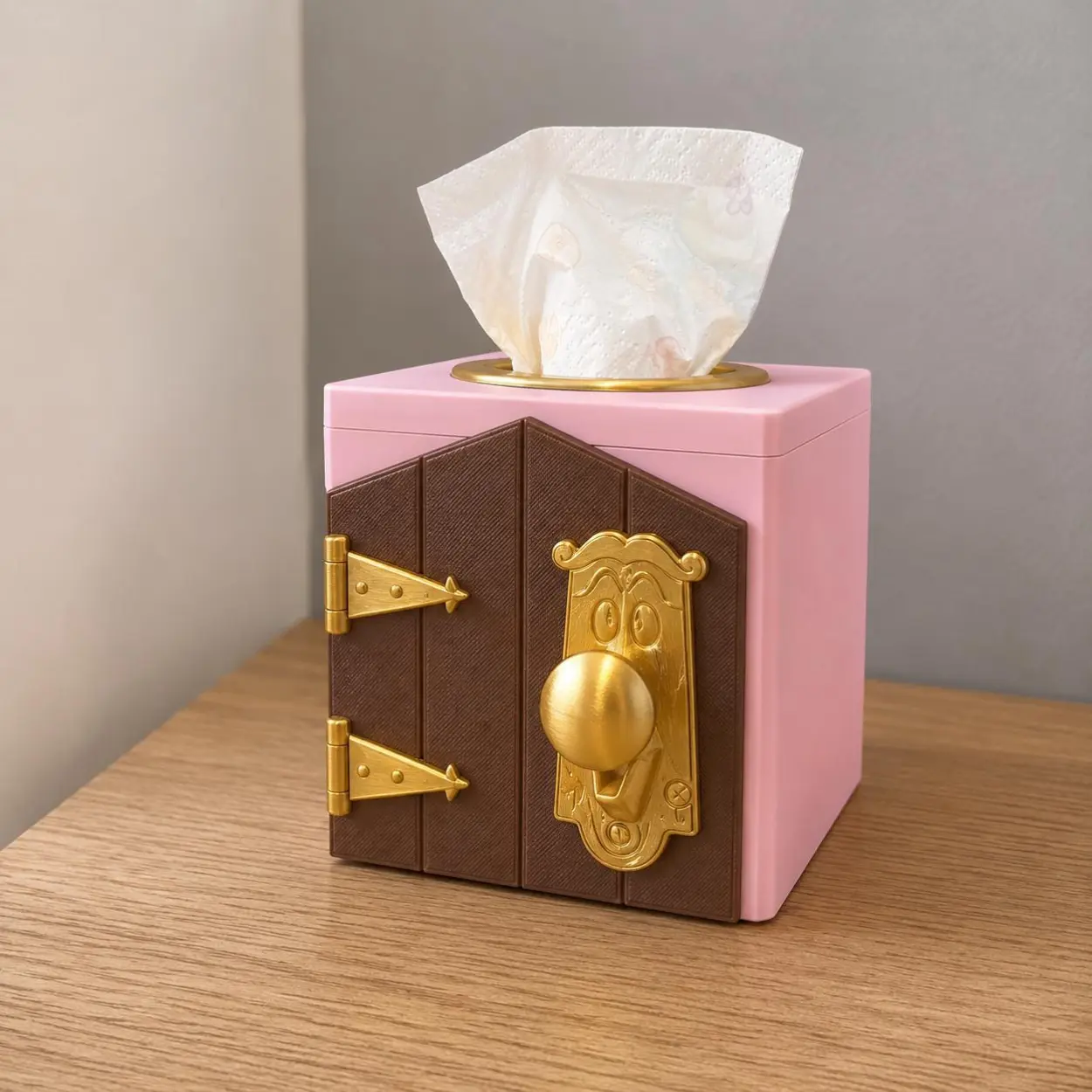 Talking Door Tissue Box Cover - 3D Printed Alice in Wonderland Tissue Holder, Cute Bathroom Decor