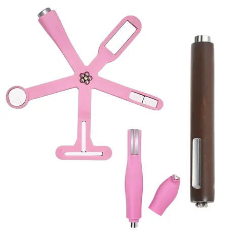 3PCS 6-in-1 Cat Eye Manicure Tool Set - Fashion Nail Art Kit for Cat Eye Polish, Heart & Round Shapes, Multifunctional Adults' Home/Salon French Country Nail Care Accessory