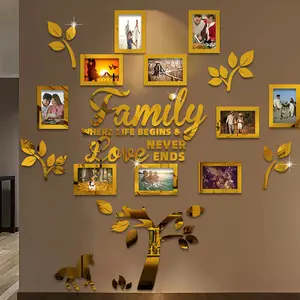 Family Living Room Acrylic Picture Frame Wall Decoration Set Whole Wall Warm Photo Frame Decoration
