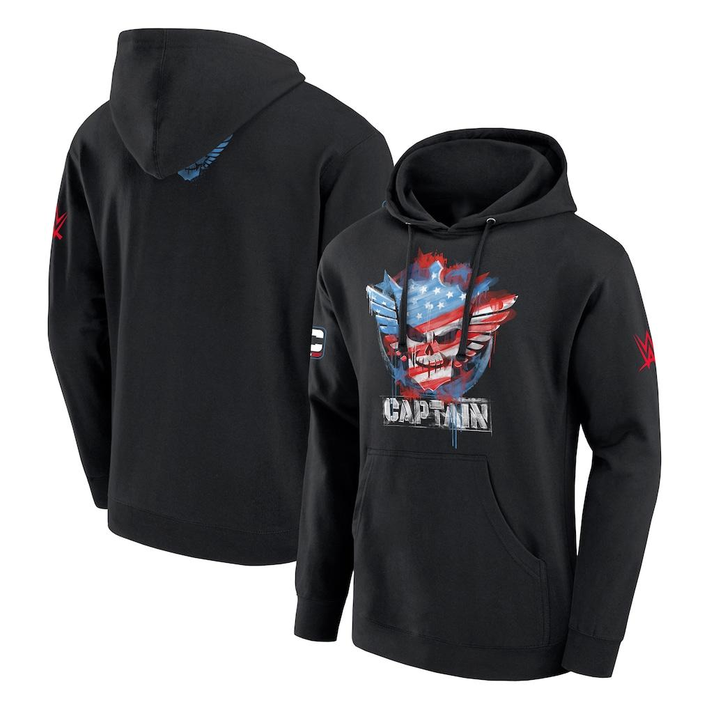 Men’s Black Cody Rhodes Captain Pullover Hoodie, Vintage Graphic Tee Tops Menswear, Womenswear Streetwear
