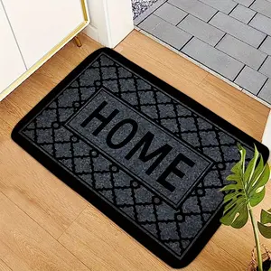 Non-Slip Flannel Rug, Striped Home Design, Perfect for Entryway, Kitchen, Bathroom, Living Room, Bedroom, Durable Polyester Fiber