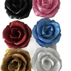 Rose Single Pen Holder - Elegant Flower Design in Multiple Colors for Desk Organization and Decor