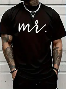 100% Cotton Wedding Gift Ideas Tshirts Shirts Just Married Mr Mrs T Tee T-Shirt Women's Men's Graphic Tee Crew Neck summer vacation Tops