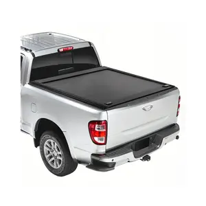 VEVOR Retractable Tonneau Cover, 5.5 ft Hard Retractable Tonneau Cover with Built-in Drainage Pipe for 2009-2024 Ford F-150 Crew Cab, Customized Hard Tonneau Cover with Double-Lock T-Slot