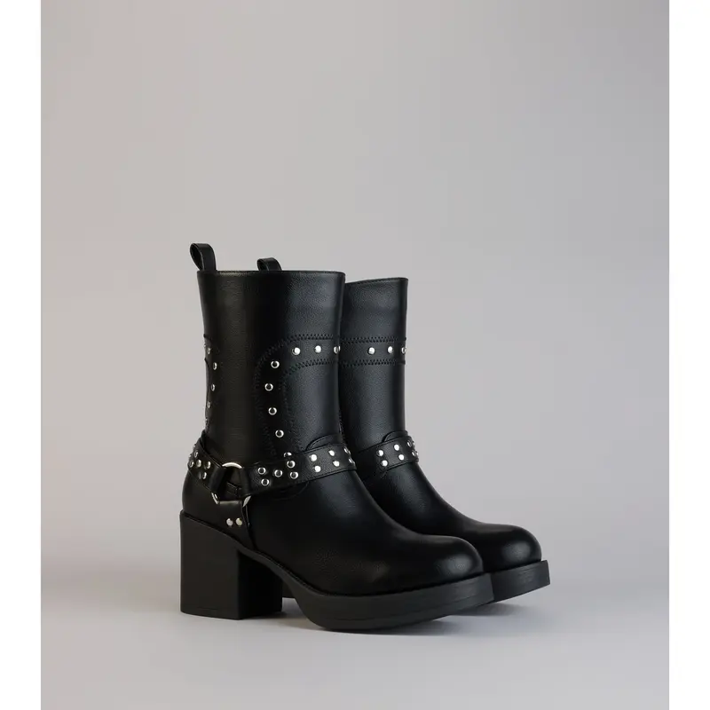 Bad Girl Energy Studded Moto Booties