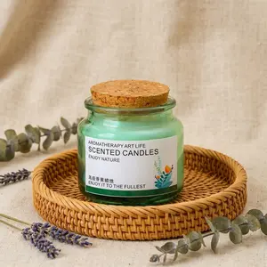 Sandalwood, Lemongrass & Lavender Floral Scented Candles, Hand-Poured Soy Wax, Long-Lasting Aromatherapy for Bedroom & Bathroom Relaxation