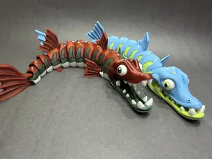 Articulated Barracuda Fish Flexible 3D Printed Ocean Animal