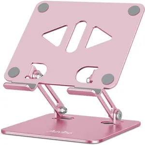 Tablet Stand Holder for Desk, Adjustable Desktop Tablet Holder, Foldable  Tablet Mount for iPad pro 12.9, iPad Air Mini,  Galaxy Tabs Z Fold Kindle Fire,4-12 inch, Rose