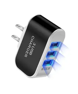USB Wall Charger Plug Block Cube 3 Port Portable Fast Charger