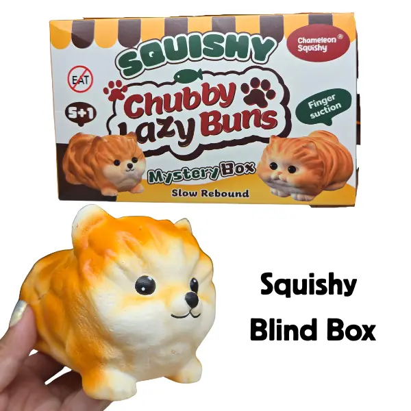 Squishy Chubby Lazy Buns Mystery Blind Box Surprise Slow Rise Squishy Cats and Dogs