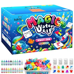 Kiditos Magic Water Elf Toy Kit, Squishy Maker, Sensory Toys, Summer DIY Water Pets, Stem Crafts, Birthday Gifts for Kids Ages 3+