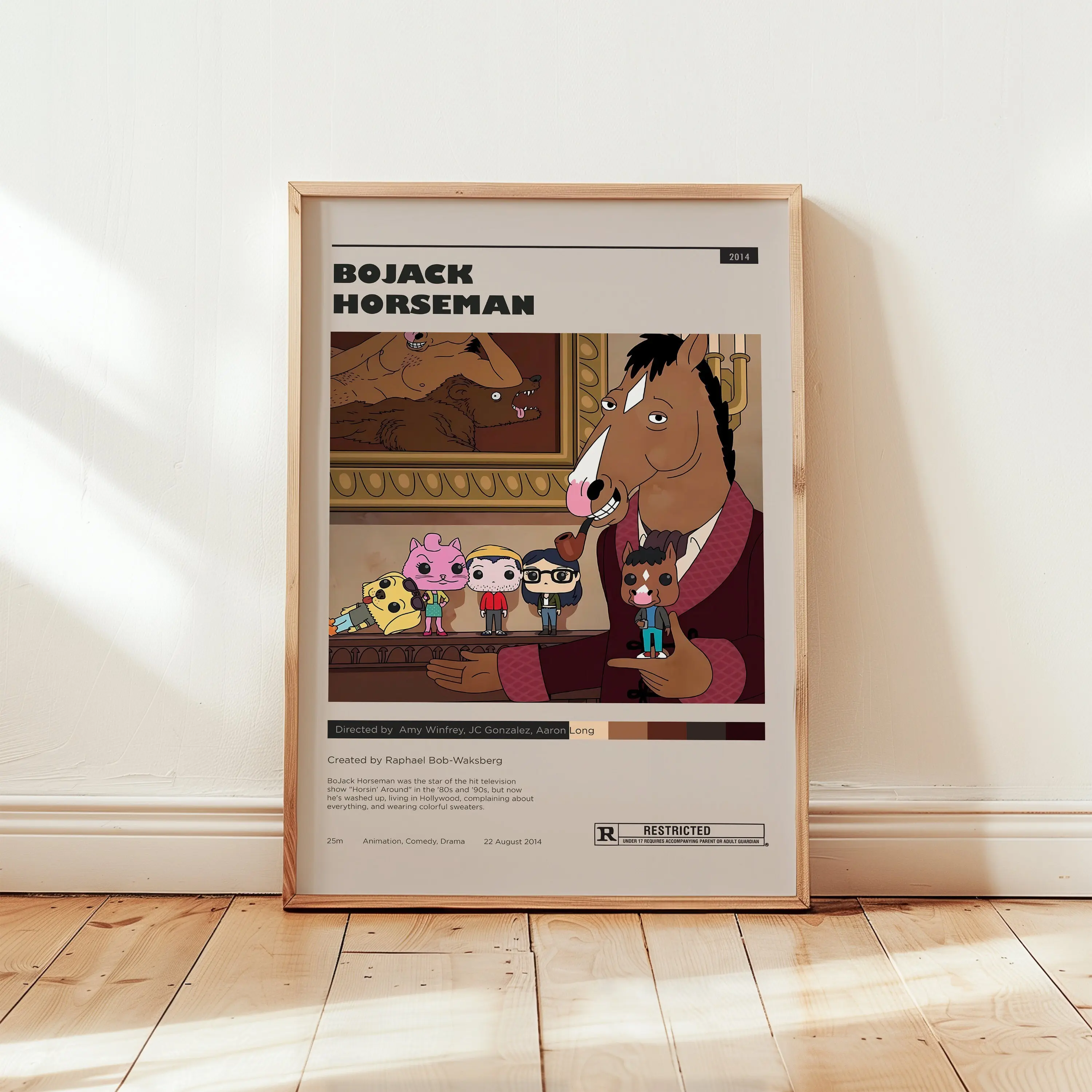 BoJack Horseman Poster, Will Arnet Wall Art, Minimalist Wall Decor, Cartoon Print, Tv Series Gift #2