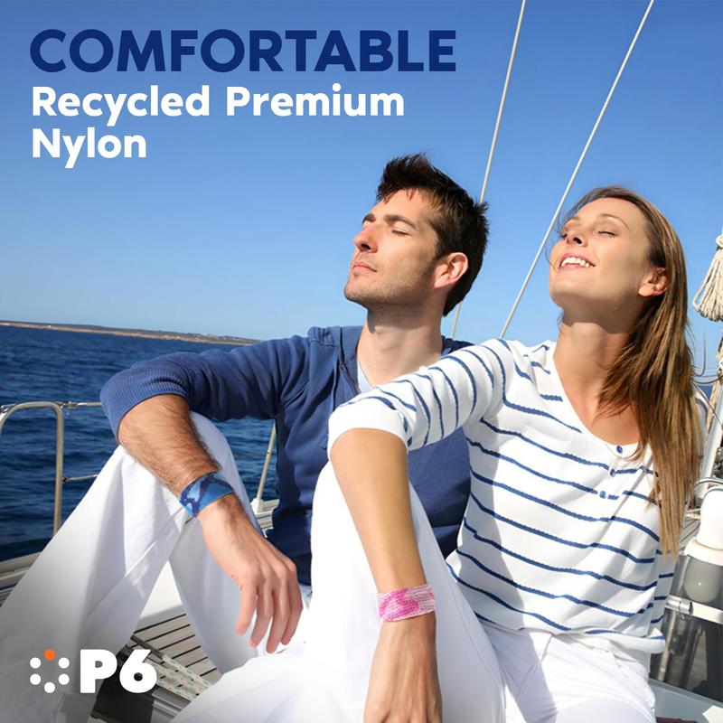 P6 Motion Sickness Bands for Kids and Adults Wristbands for Anti Nausea Sea Cruise Travel Car Pregnancy Morning Sickness All-Natural Non Drowsy Relief Acupressure Treatment (1 Pack, Blue)