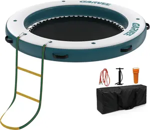 Inflatable Water Hammock Floating Dock Mesh, 8FT Sunchill Float Ring Heavy Duty River Floats Lake Raft for Tanning Pool Float Island Platform Pad Mat Party