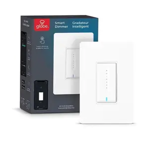 Globe | Wi-Fi Smart Dimmer Switch, No Hub Required, Voice Activated, White