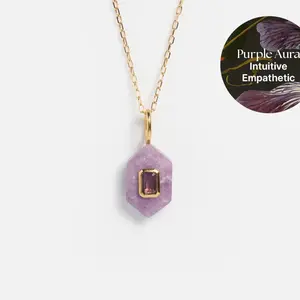 Colored Natural Stone Energy Necklace Jewelry Valentine's Day Gift