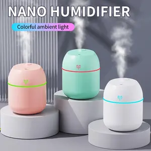 220ML large-capacity USB desktop humidifier, smart portable cool mist humidifier, suitable for home, bedroom, and car, essential essential oil diffuser, silent mini air humidifier, suitable for daily use