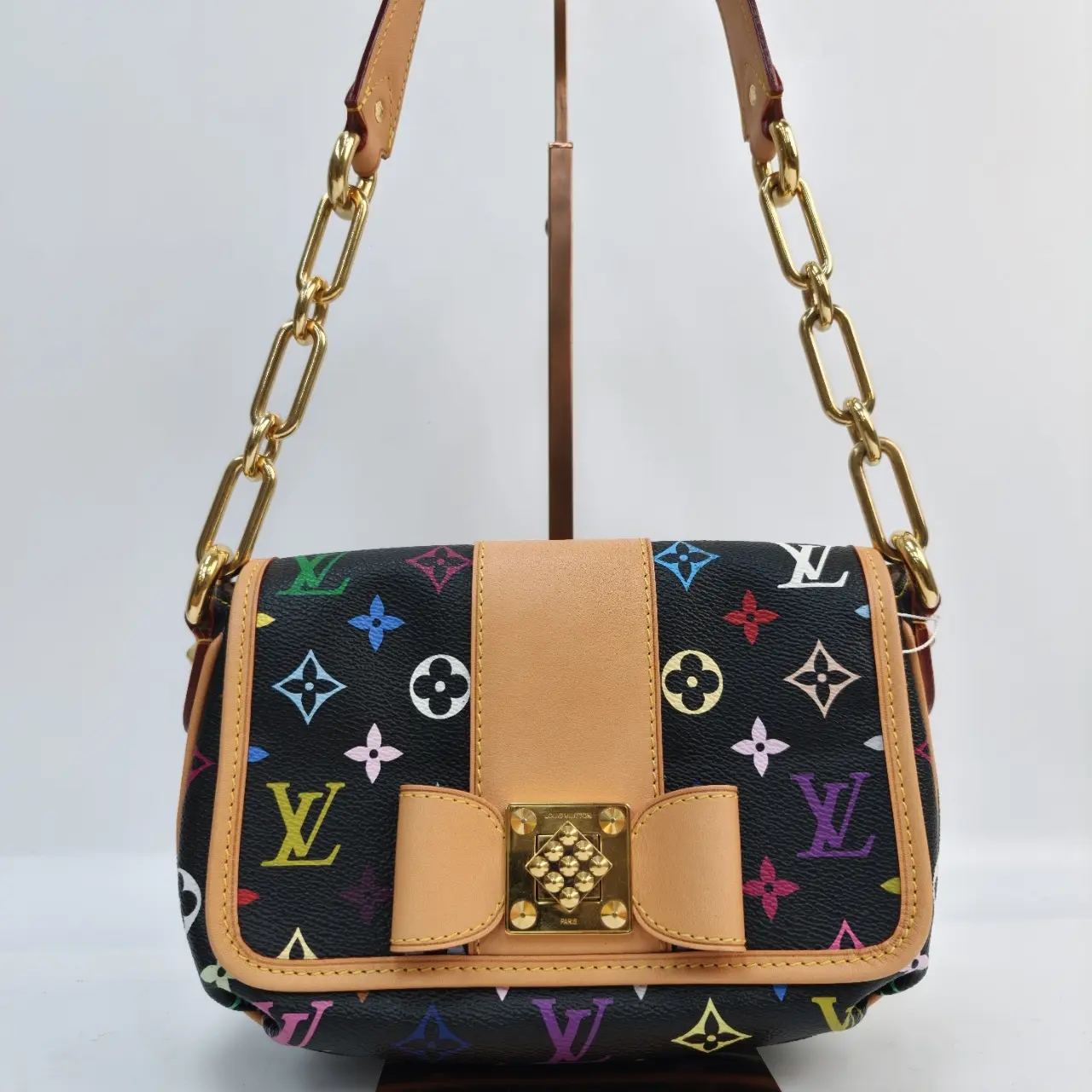 Pre-owned Louis Vuitton canvas Shoulder bags Monogram Multicolore Patty Shoulder Bag 【BF 12Z】 XP01257