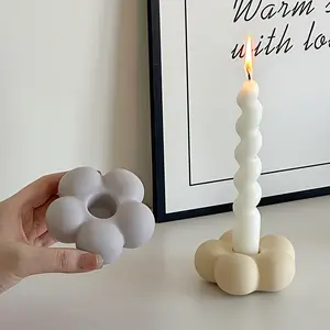 Modern Simple Colorful Ceramic Candlestick Holder, Living Room Table Home Decor, Christmas Wedding Creative Desktop Candle Stand