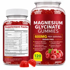 Magnesium Glycinate Gummies 600mg for Adults Sugar Free Non GMO for Relaxation Sleep Muscle and Nerve Support 120 Gummies