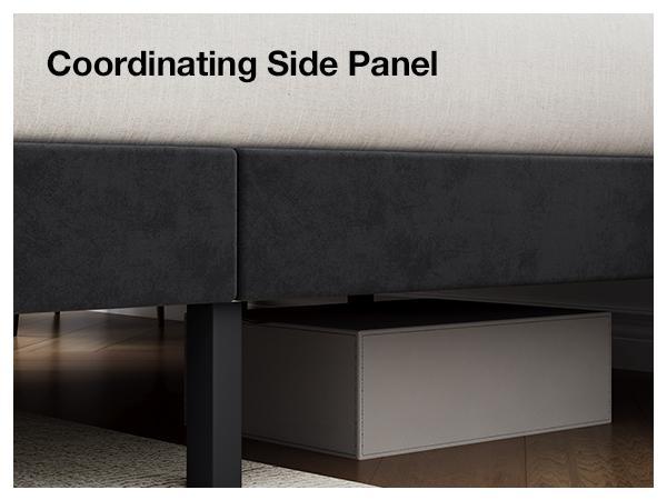 Bed Frame Upholstered Platform Full/Queen/King Bed Frame with Adjustable Headboard, Strong Weight Capacity, No Box Spring Needed, Easy Assembly, Grey Modern Unique Bedroom Furniture