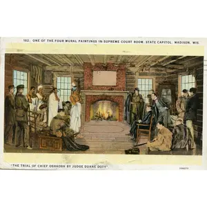 One of the Four Mural Paintings in Supreme Court Room, State Capitol, Madison, WI [Postcard]