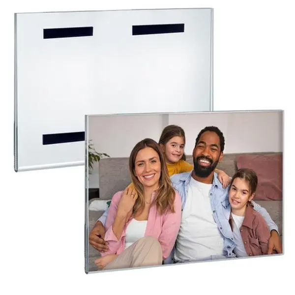 Azar Displays Clear Acrylic Magnet Back Sign Holder Frames 14" W x 11" H - Landscape / Horizontal, 2-Pack
