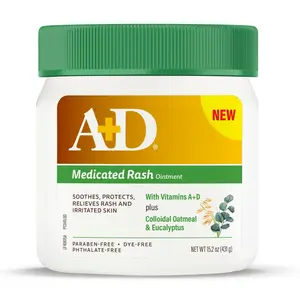 A+D Medicated Rash Ointment 15.2 oz– Relieves Irritated Skin from Poison Ivy, Eczema, Beard & Bikini Rash, Dry & Chapped Skin, Bug Bites. Made with Colloidal Oatmeal